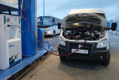 Заправка газом предоставлено компанией &quotГазпром газомоторное топливо&quot