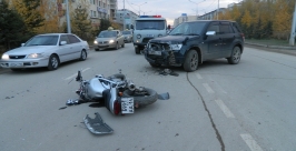 ДТП с участием мотоциклиста завершило мотосезон в Якутске Пресс-служба ОБ ДПС ГИБДД МВД по РС(Я)