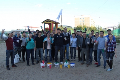 Технопарк &quotЯкутия&quot отремонтировал детскую площадку ГАУ &quotТехнопарк Якутия&quot