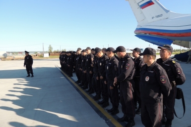 Самолет Ил-76 вылетел в Северо-Кавказский регион с сотрудниками якутской полиции на борту  пресс-служба МВД по Якутии