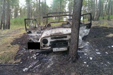 УАЗ со сгоревшими людьми обнаружили в Хангаласском Якутии  Криминальные новости Якутии